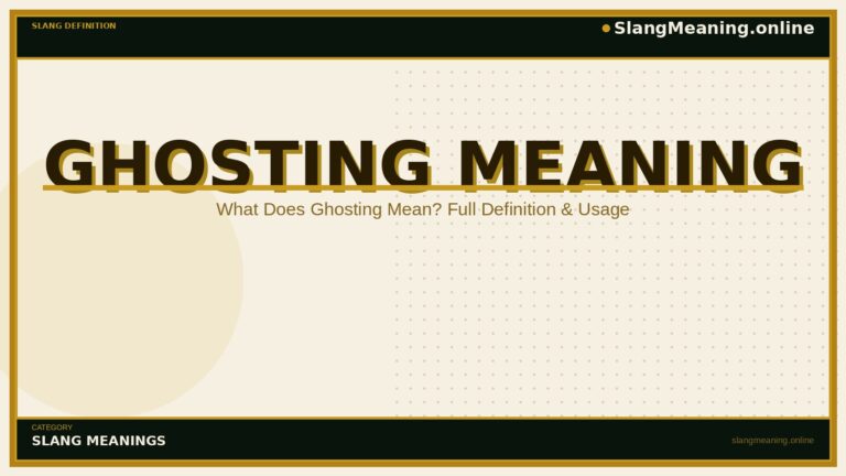 ghosting-meaning