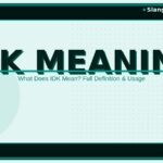 idk-meaning