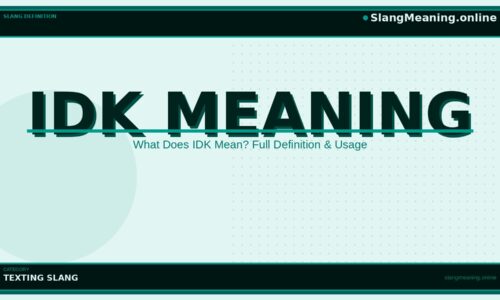 idk-meaning