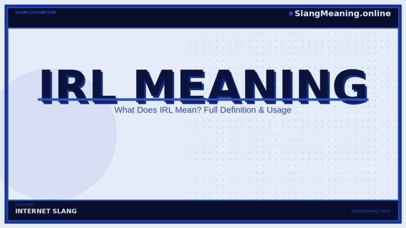 irl-meaning