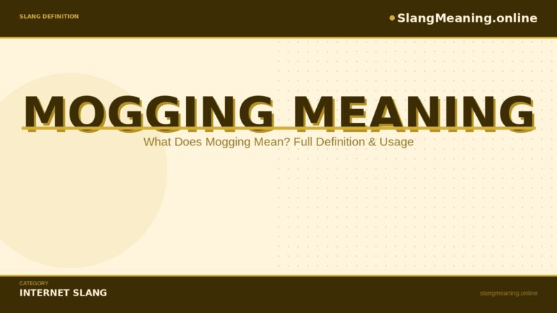 mogging meaning