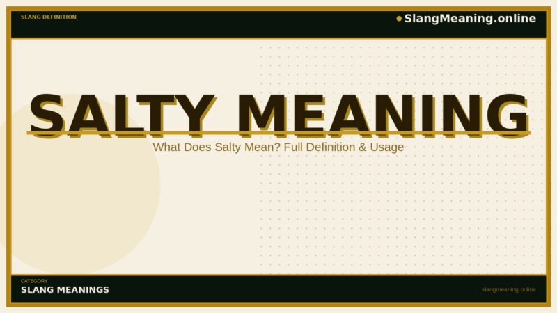 salty-meaning