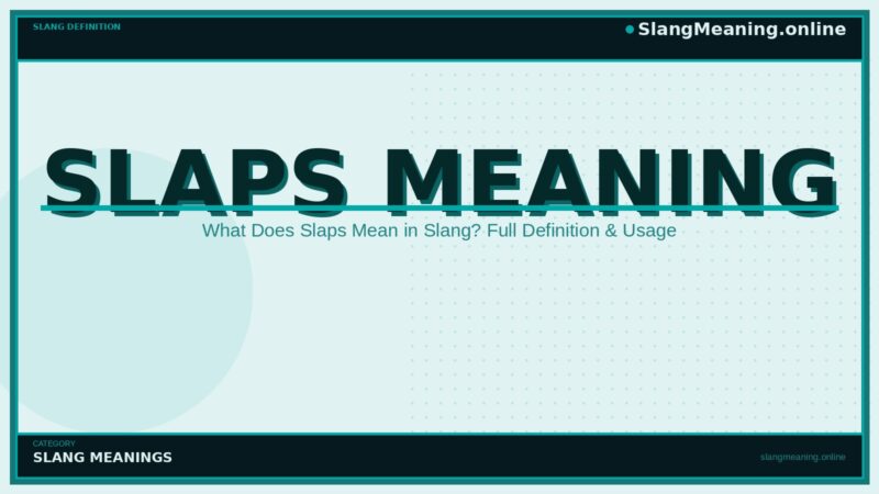 slaps-meaning