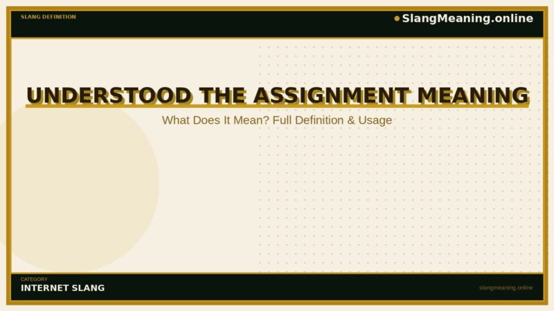 understood-the-assignment-meaning