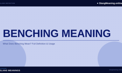 benching-meaning