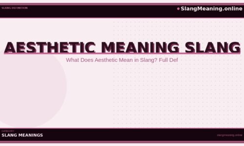 aesthetic meaning slang