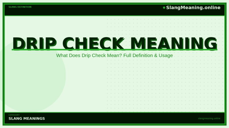 drip-check-meaning