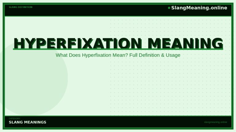 hyperfixation-meaning