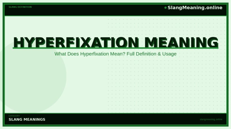 hyperfixation-meaning
