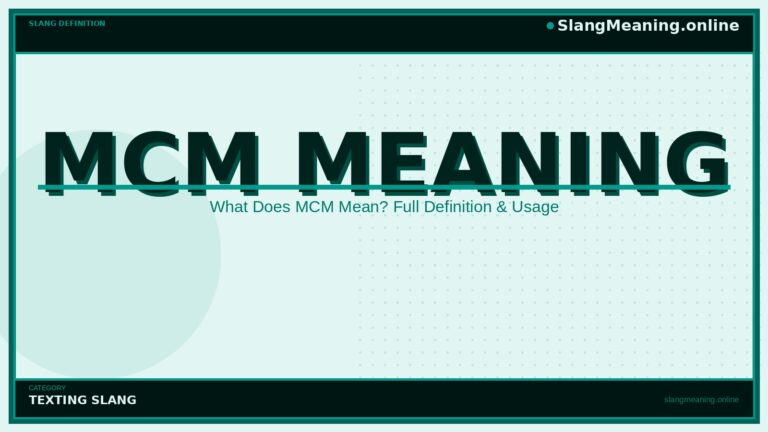 mcm-meaning