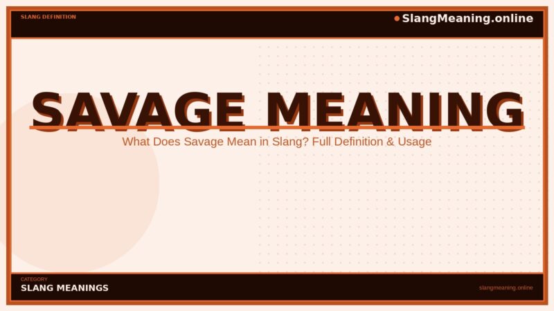 savage-meaning